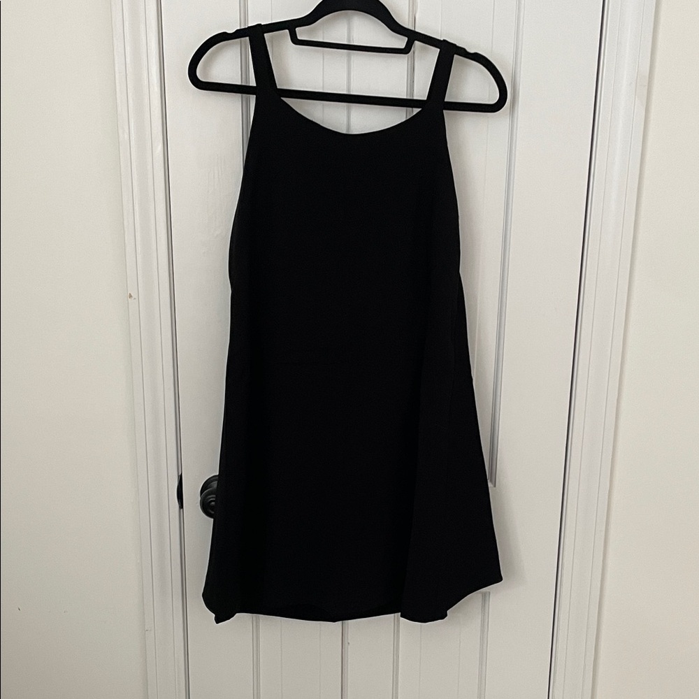 Club Monaco Classic Black Mini Dress with big back bow detail
